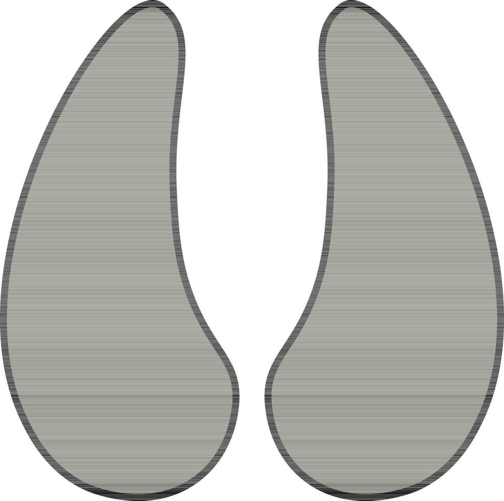 Cattle Footprint Icon In Gray Color. vector