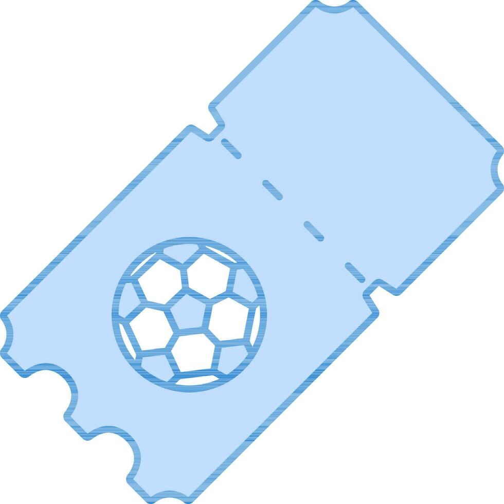 Football Ticket Icon In Blue And White Color. vector