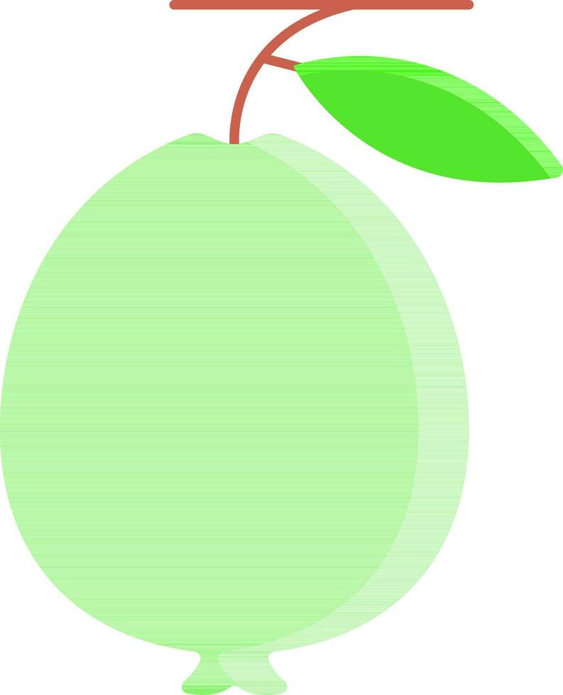 Green Guava Icon In Flat Style. vector