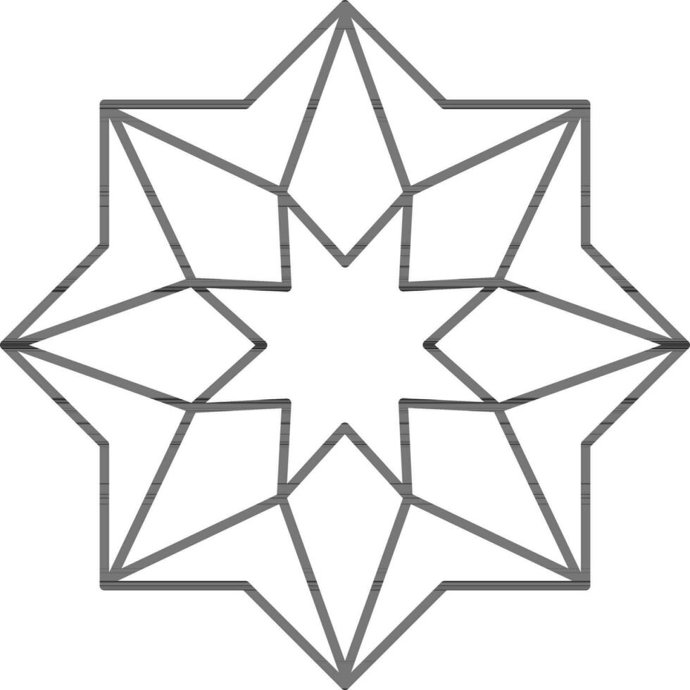 Gem Icon In Black Outline. vector