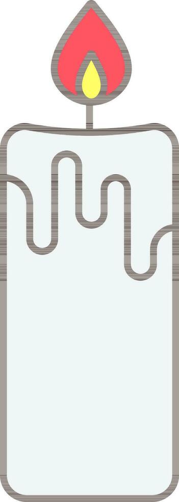 Burning Candle Icon In Flat Style. vector