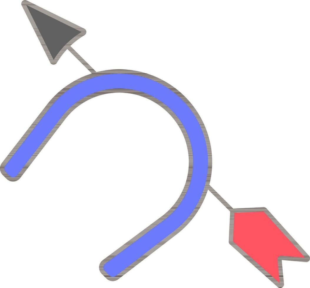 Arrow Headband Icon In Flat Style. vector