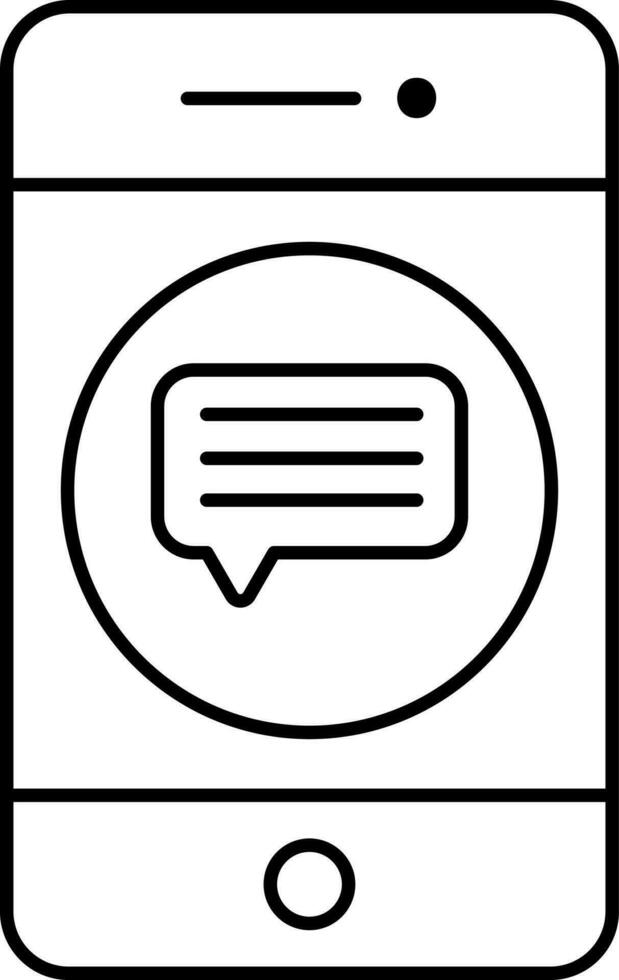 Chat In Smartphone Icon. vector