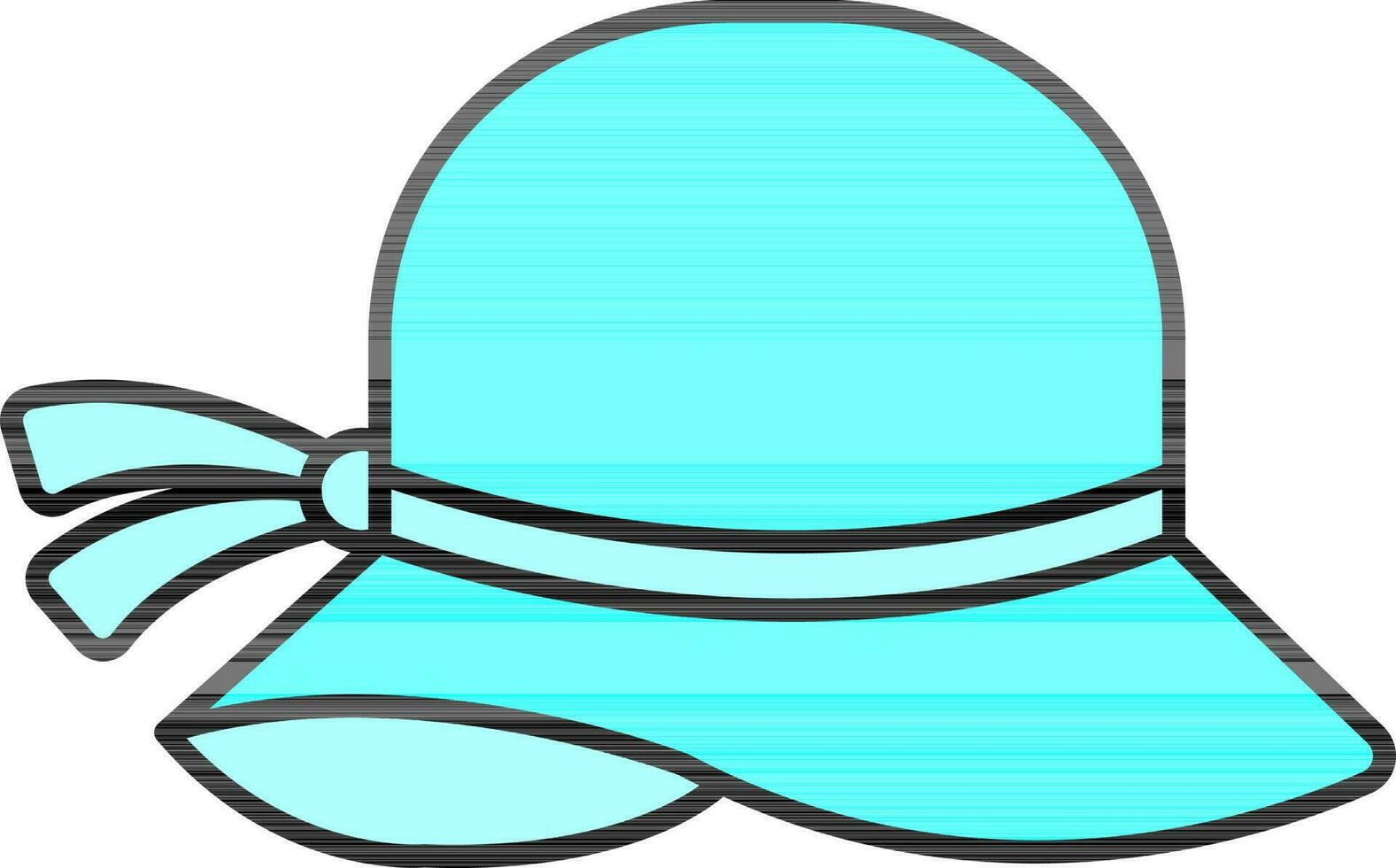 vector ilustración de flexible gorra icono en plano estilo.