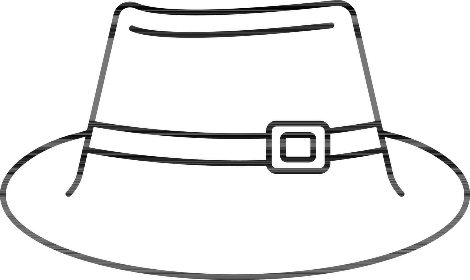 Vector Illustration of Homburg Cap Icon in Line Art.