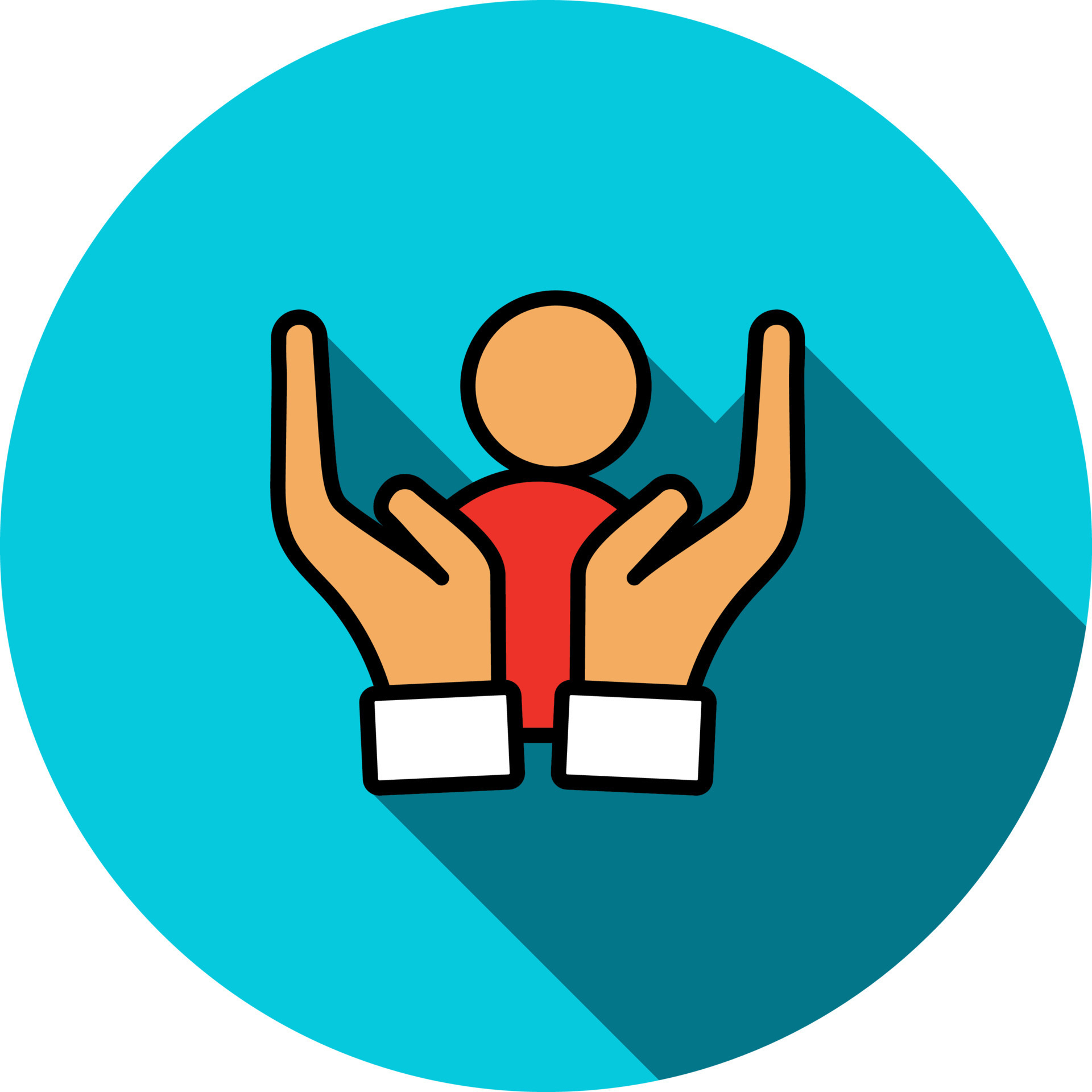 Colorful Human Care icon in Flat Style. 24462546 Vector Art at Vecteezy