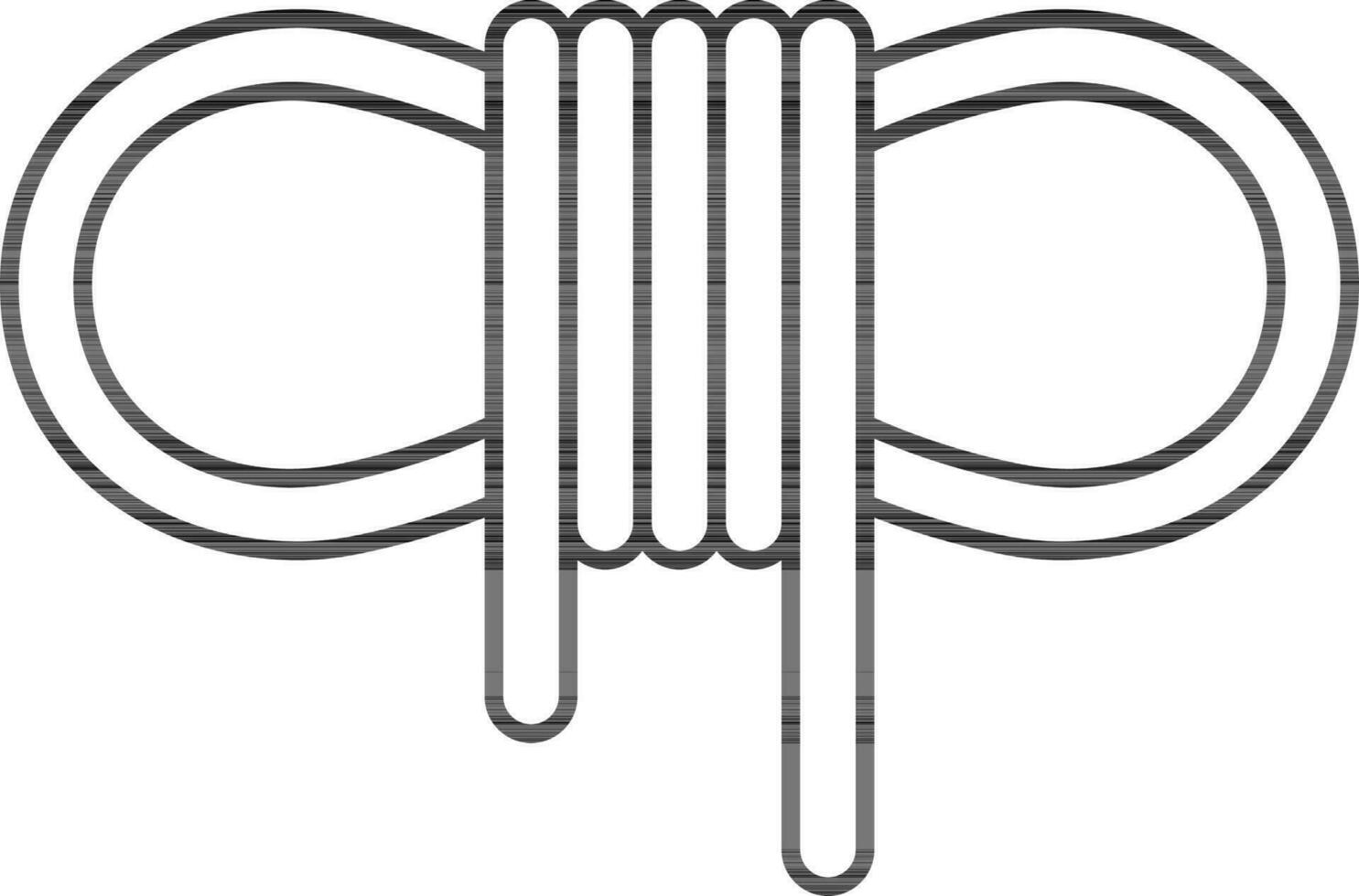 línea Arte ilustración de cuerda icono. vector