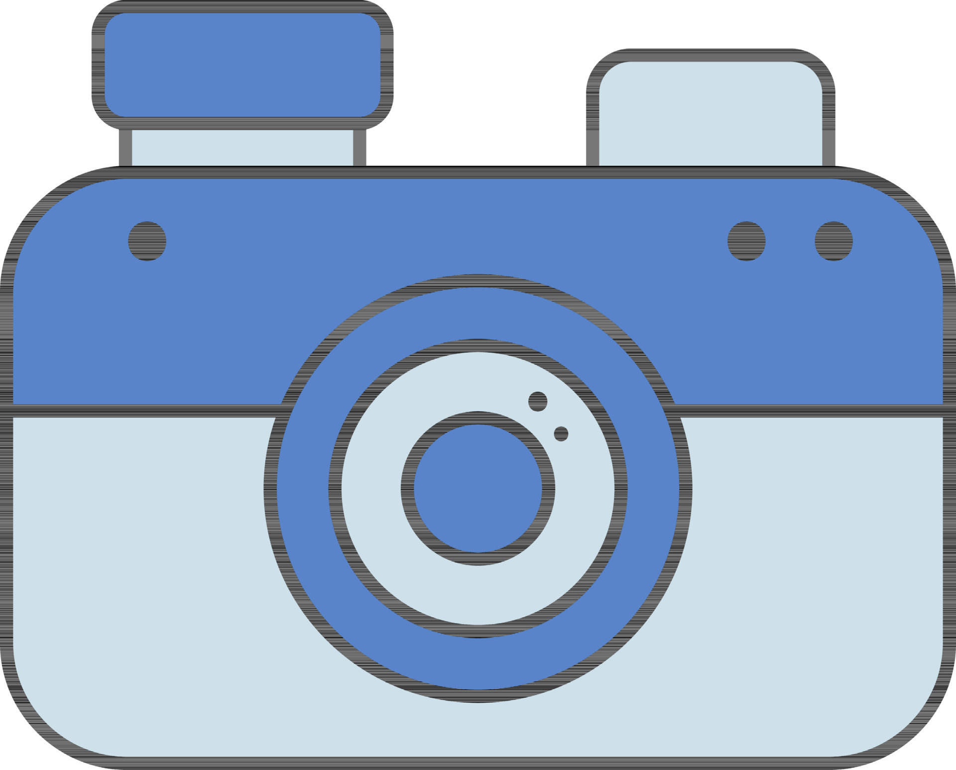 Blue Camera Icon In Flat Style. 24462612 Vector Art at Vecteezy