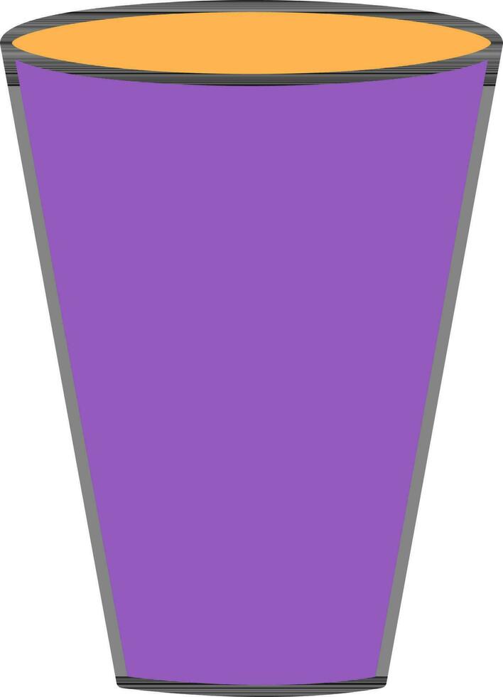 Illustration Of Drink Glass Icon In Violet And Yellow Color. vector