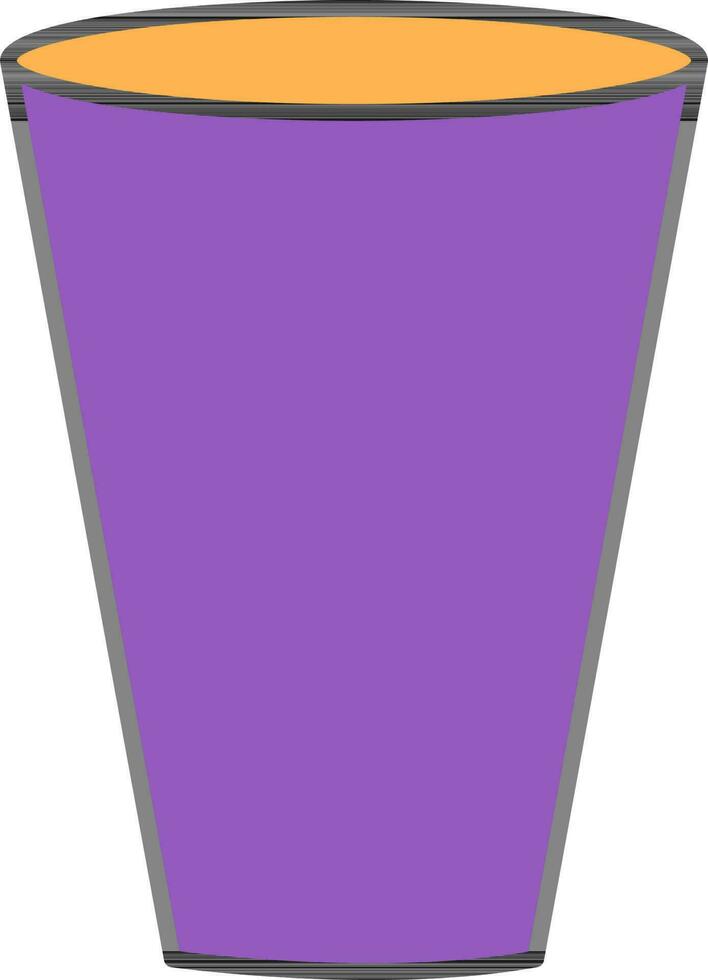 Illustration Of Drink Glass Icon In Violet And Yellow Color. vector