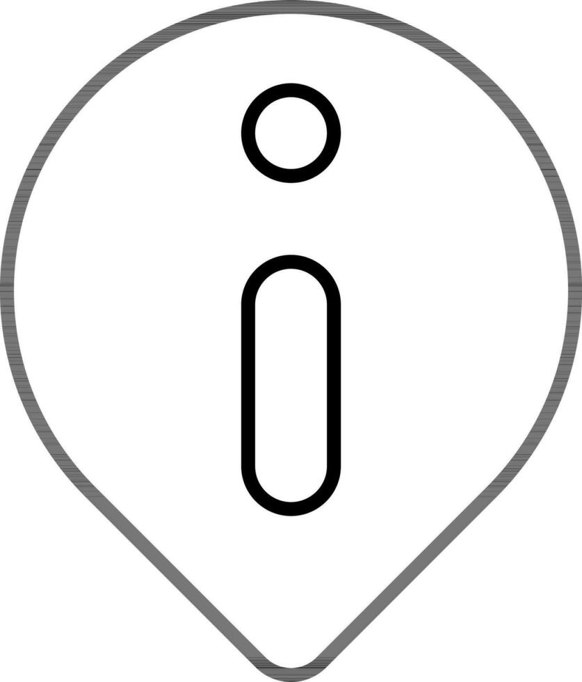 Location Information Icon In Black Line Art. vector
