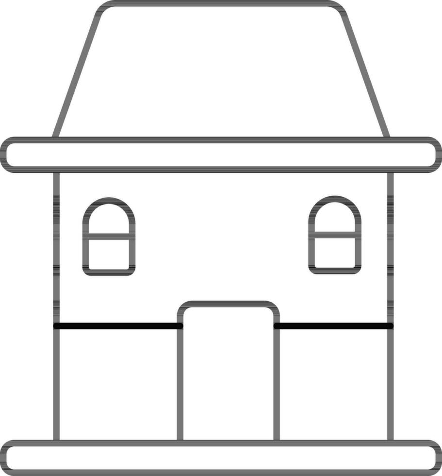 Home Icon In Linear Style. vector