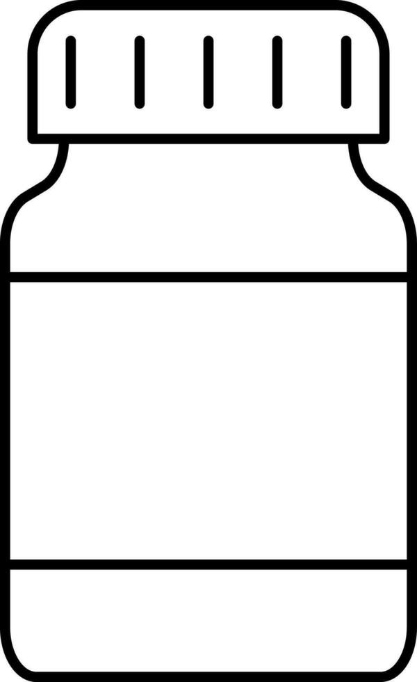 Isolated Bottle Flat Icon Or Symbol. vector