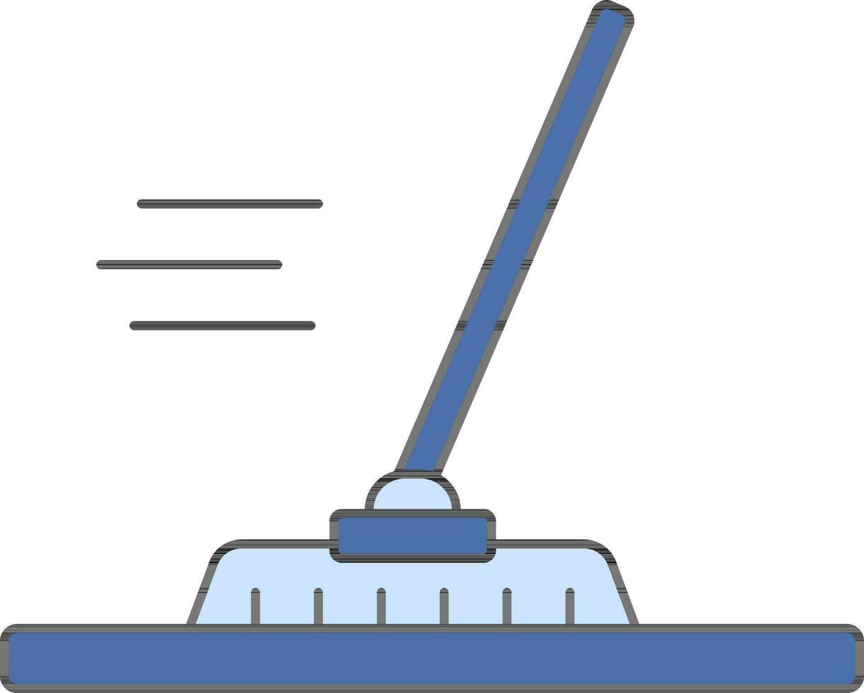 Floor Wiper Icon Or Symbol In Blue Color. vector