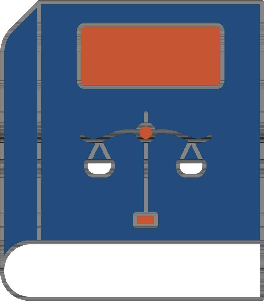 Colorful Law Book Icon. vector