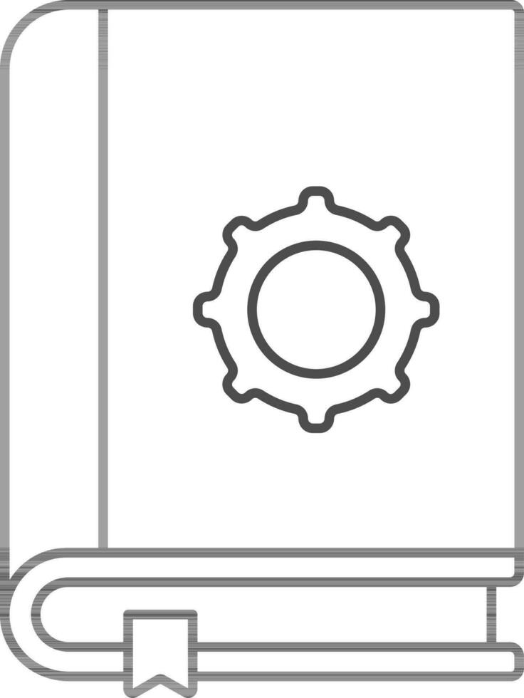 Manual Book Icon Or Symbol In Line Art. vector