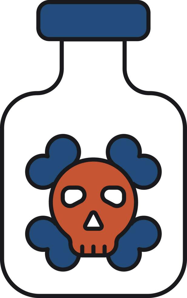 Colorful Poison Bottle Icon. vector
