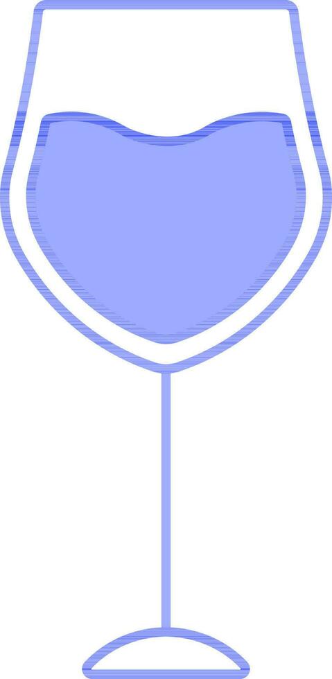 vino vaso icono en azul y blanco color. vector