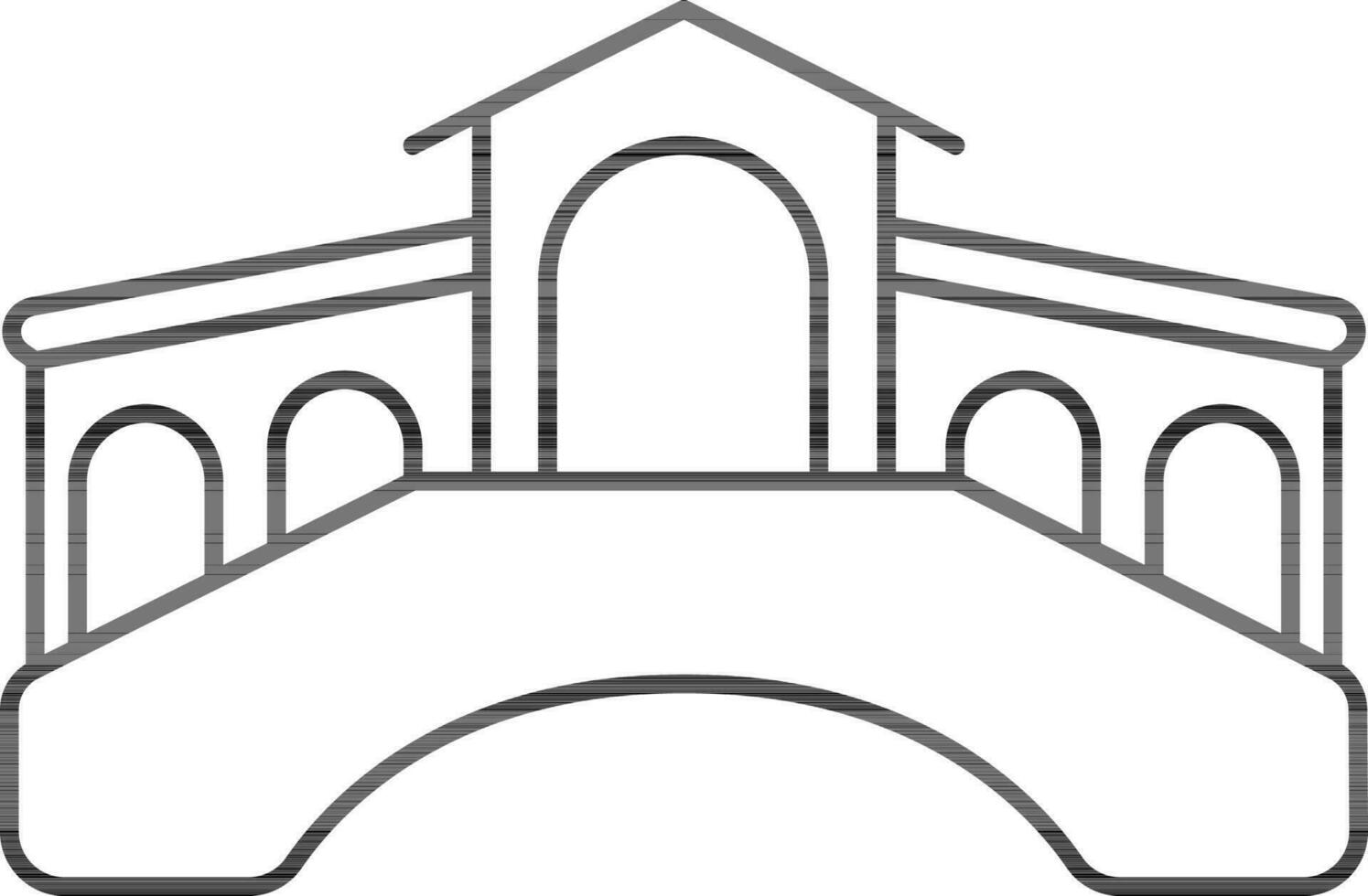 rialto puente icono en línea Arte. vector