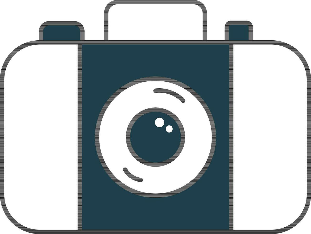 Isolated Camera Icon In Teal And White Color. vector