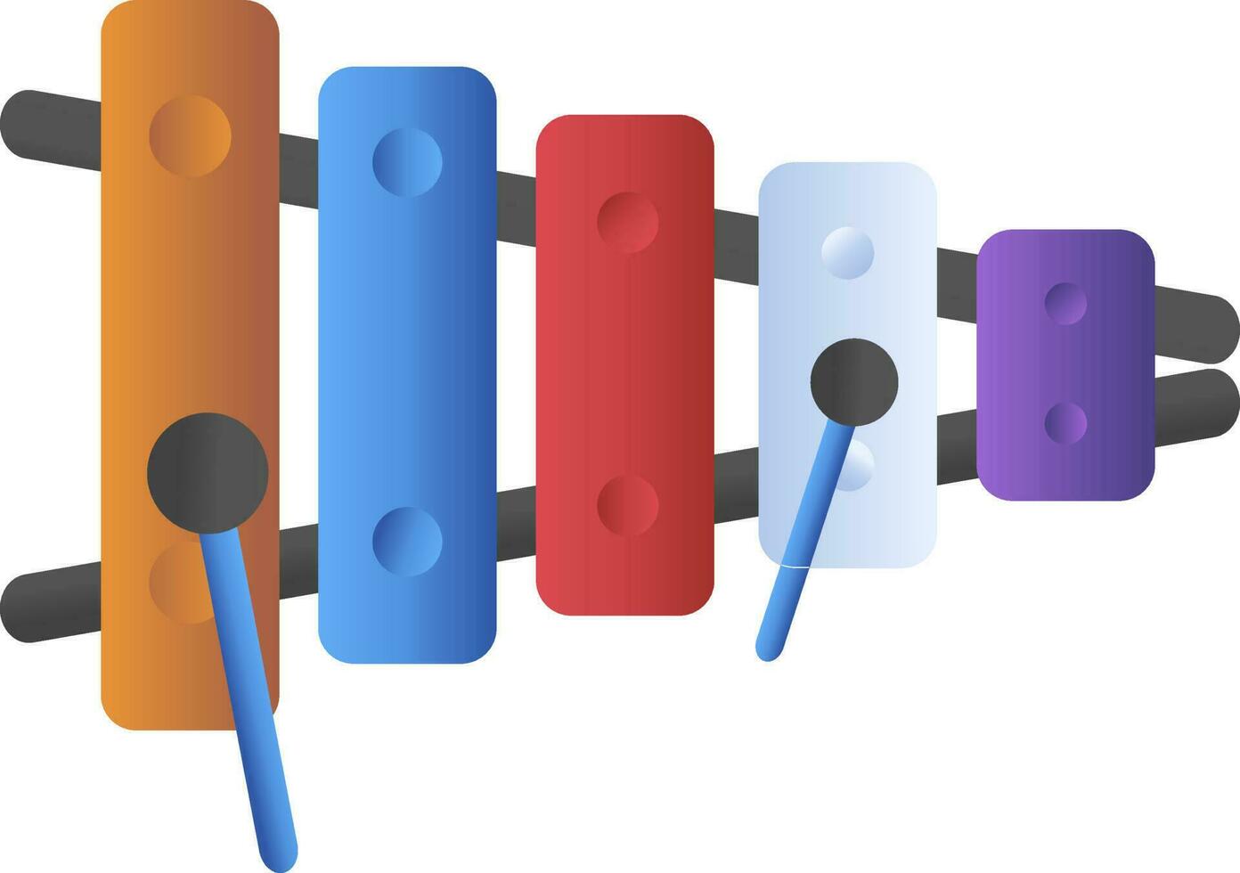 Colorful Xylophone Icon. vector