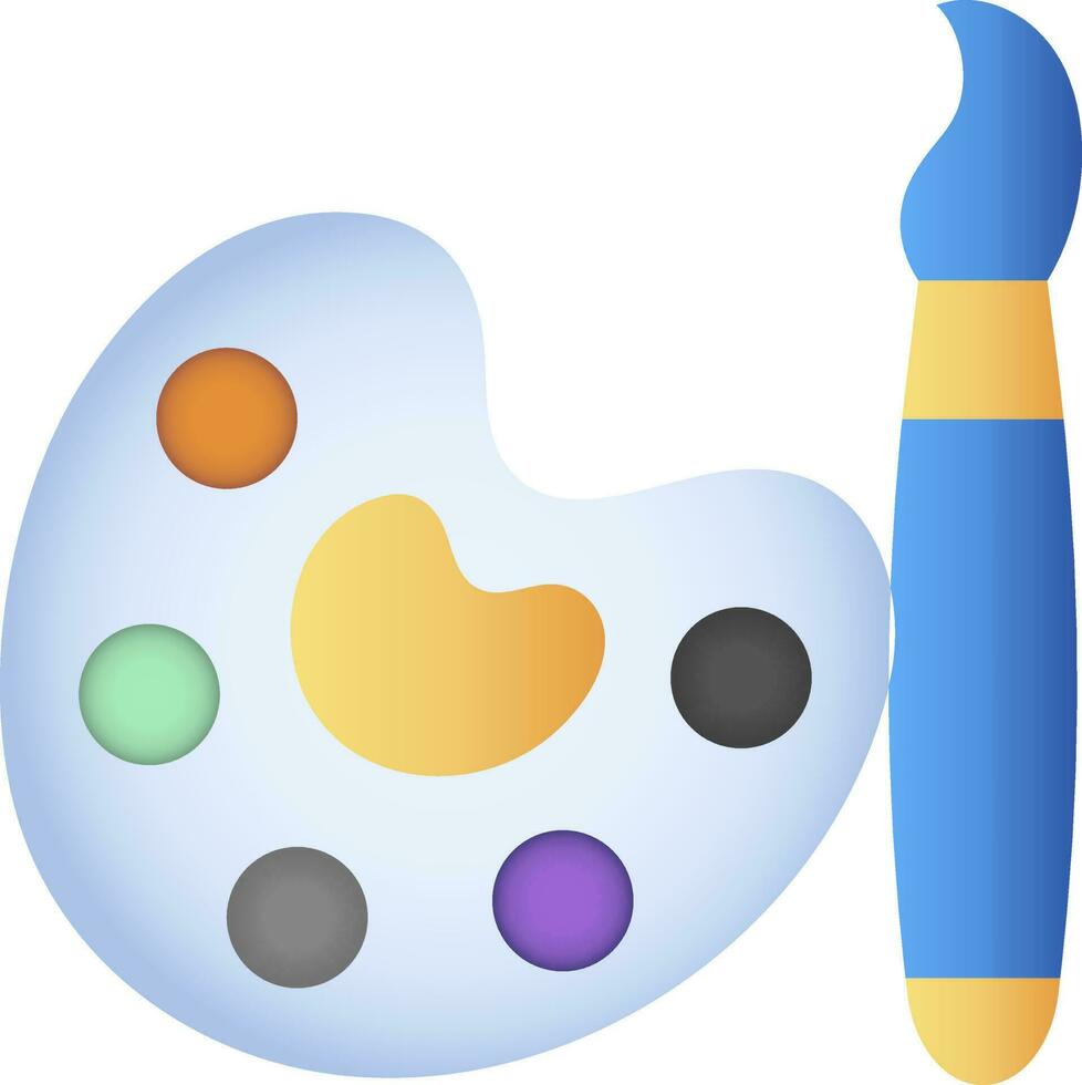 Color palette Icon In Flat Style. vector