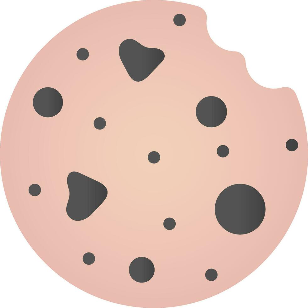 Cookies Icon In Pink And Black Color. vector