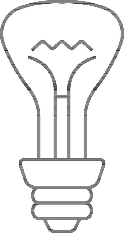 Illustration Of LED Bulb Icon In Line Art. vector