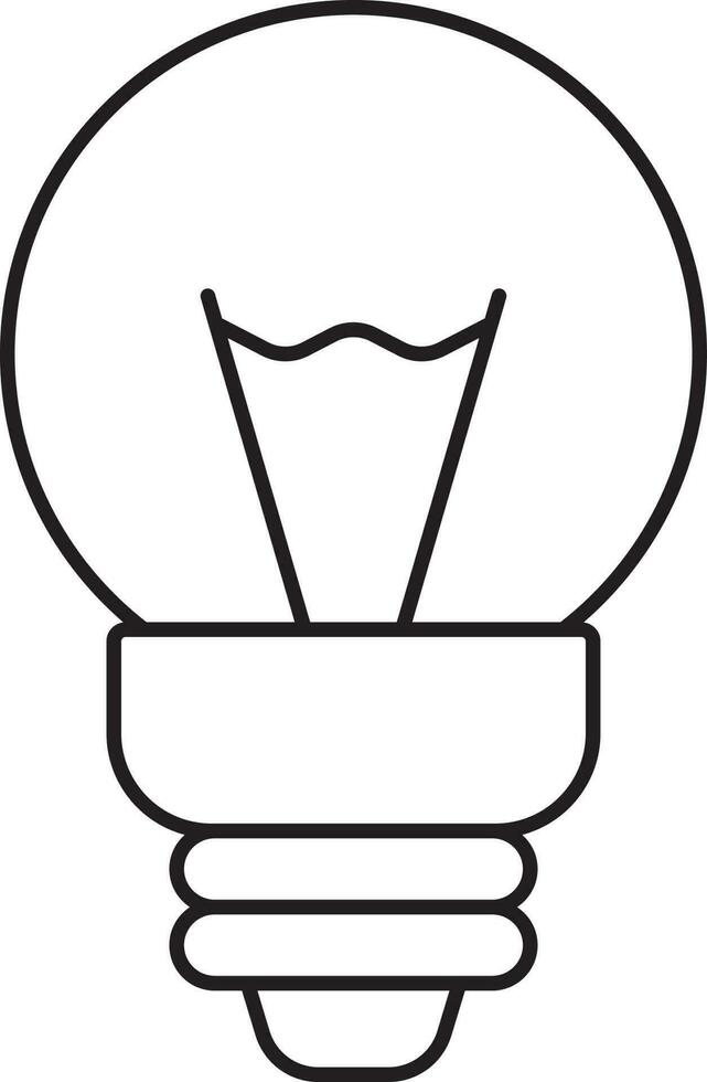 Illustration Of LED Bulb Icon In Line Art. vector