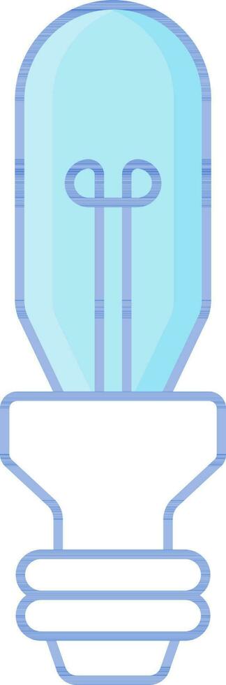 Isolated Light Bulb Icon In Blue And White Color. vector