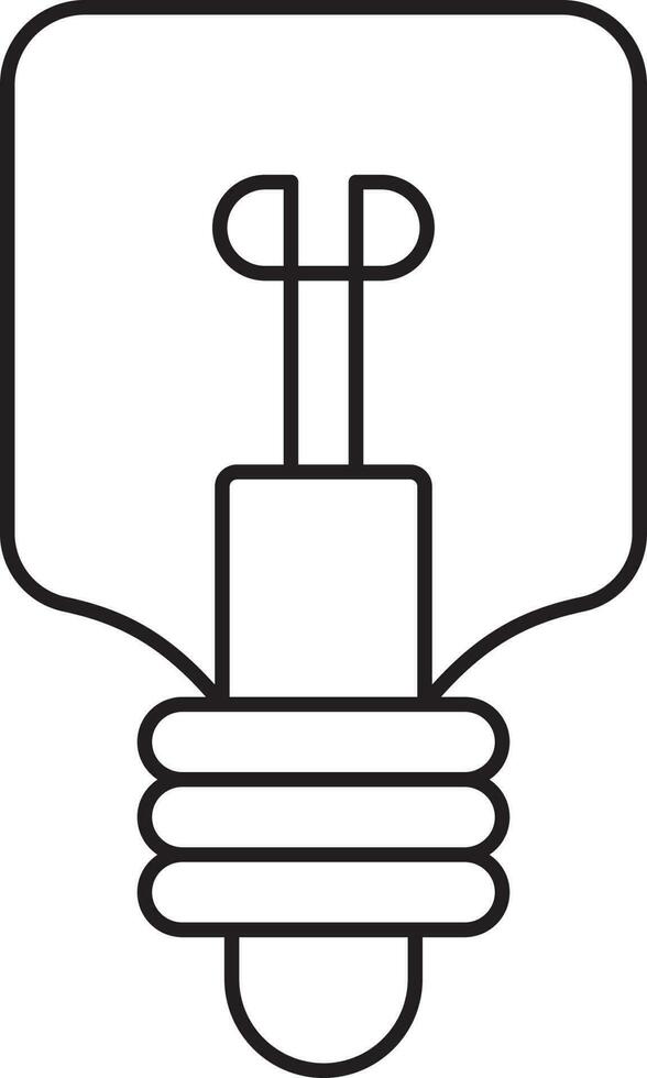 Illustration Of Light Bulb Icon In Line Art. vector