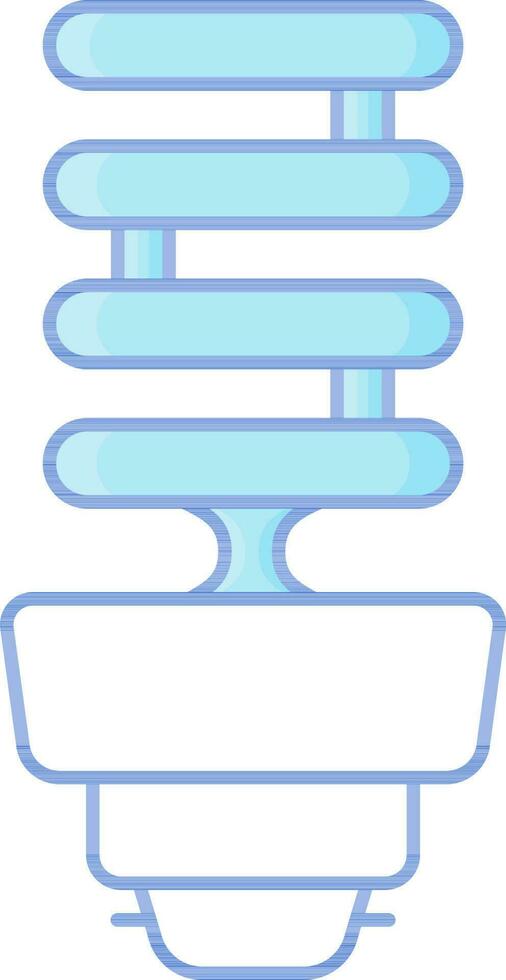 Twisted Bulb Icon In Blue And White Color. vector