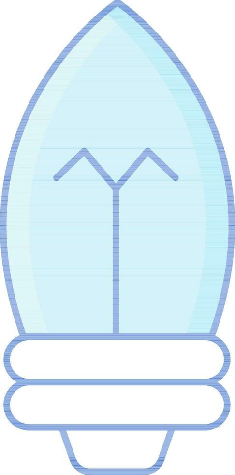 ilustración de mercurio bulbo icono en azul y blanco color. vector