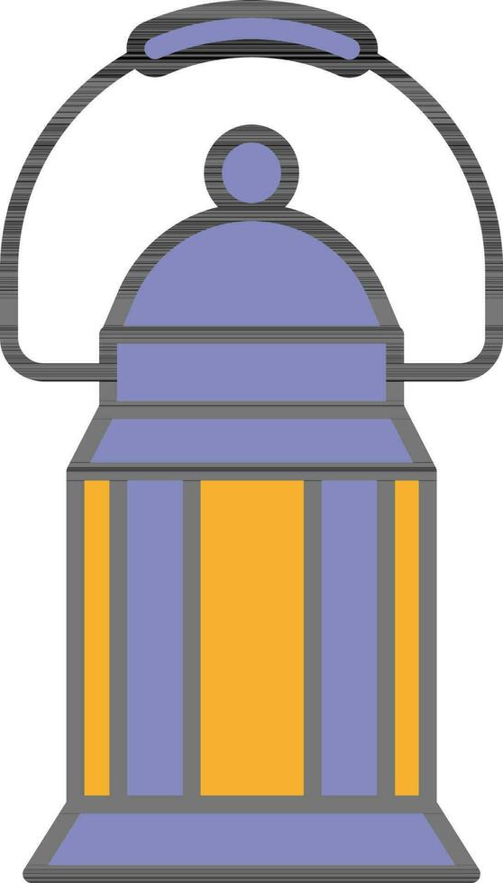 vector ilustración de linterna o lámpara icono en plano estilo.