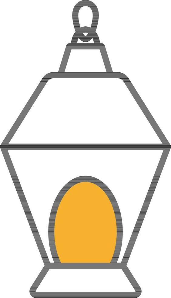 Lantern or Lamp Icon in Flat Style. vector