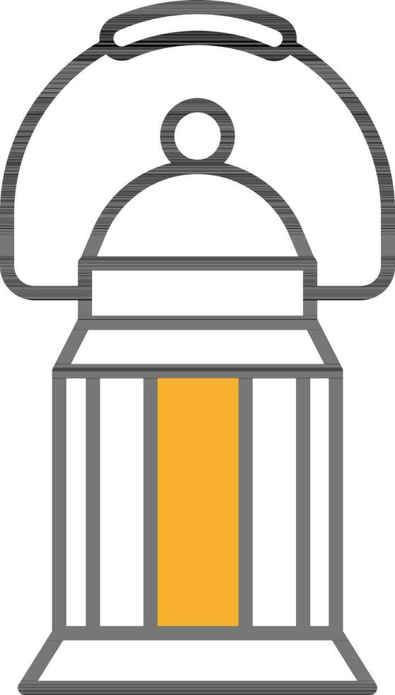 Vector Illustration of Lantern or Lamp Icon in Flat Style.
