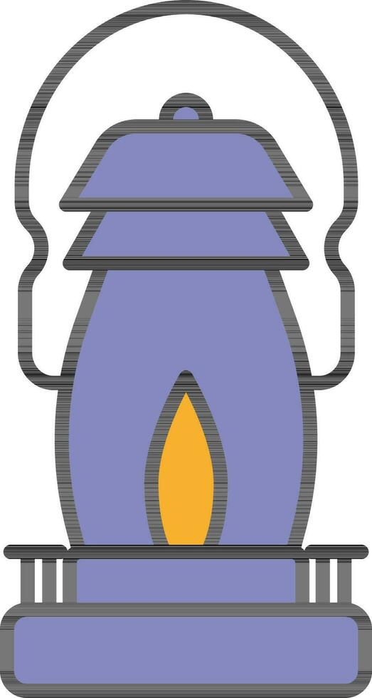 Isolated Vector Illustration of Lantern or Oil Lamp Icon.