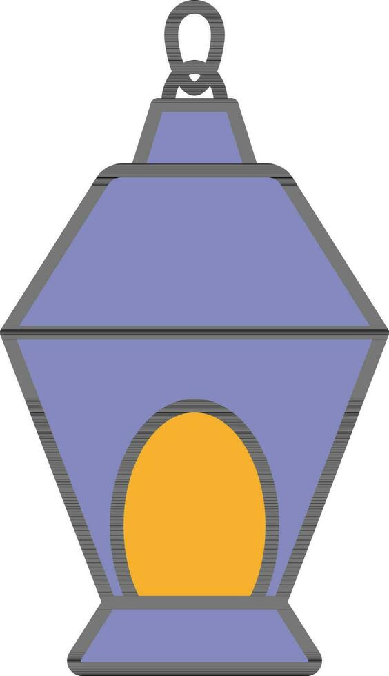 Lantern or Lamp Icon in Flat Style. vector