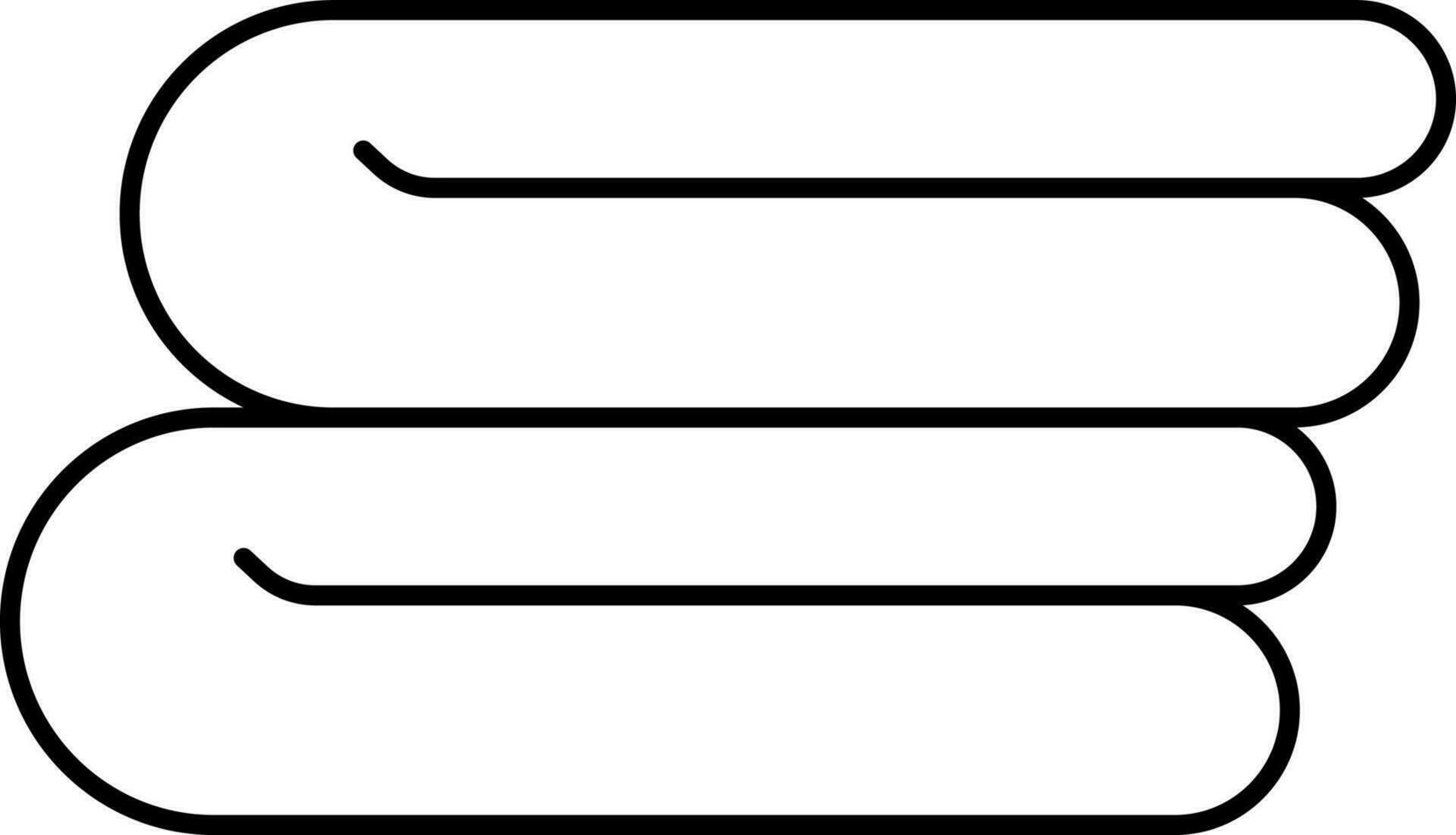 Fold Clothes Icon in Black Line Art. vector
