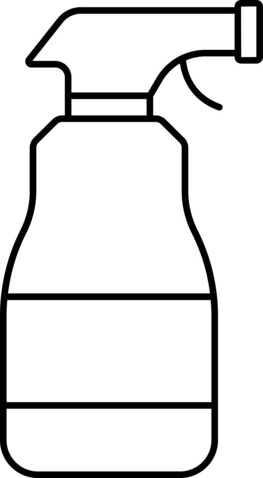Spray Bottle Icon in Black Outline. vector