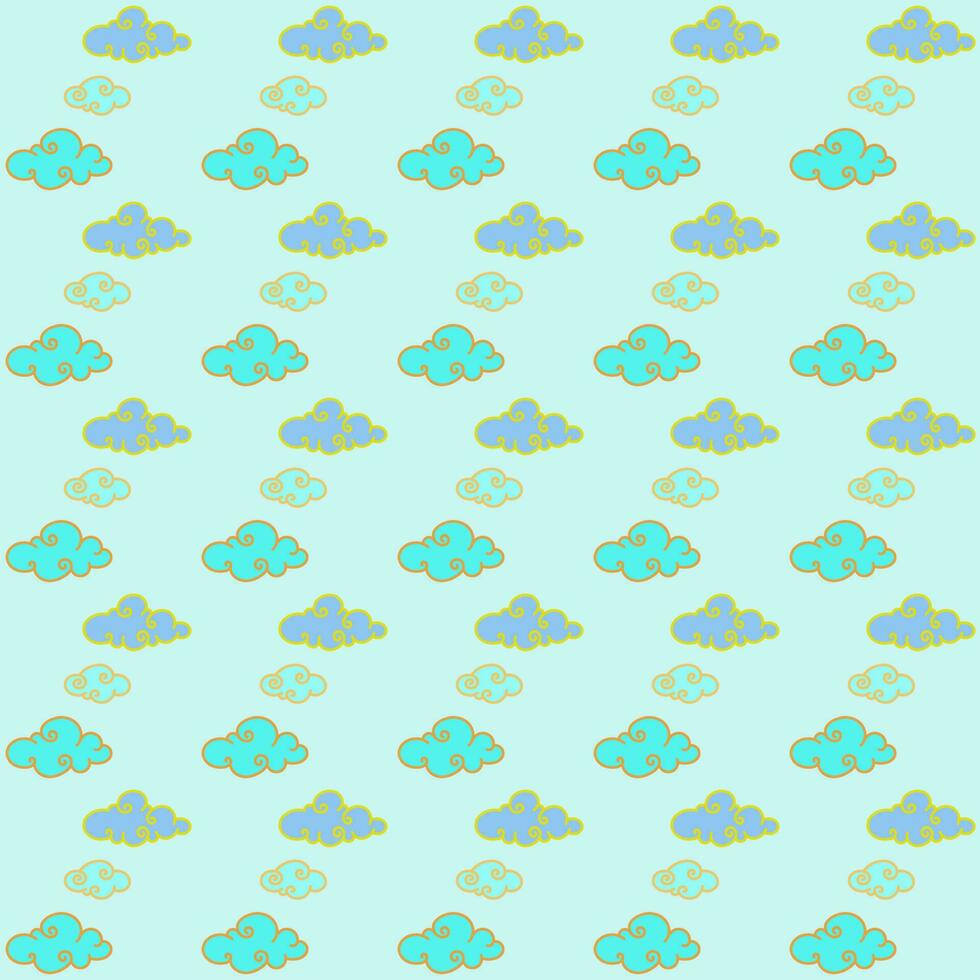blue cloud pattern seamless background vector