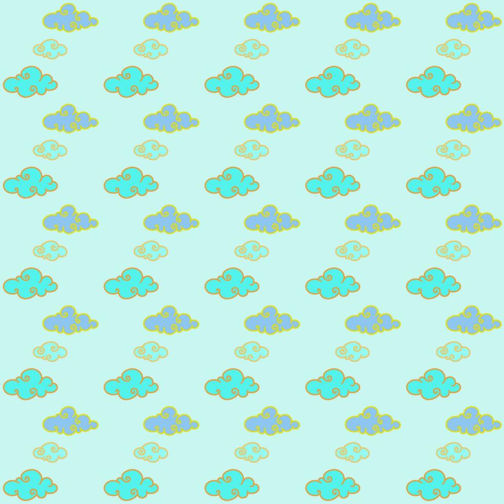 blue cloud pattern seamless background vector