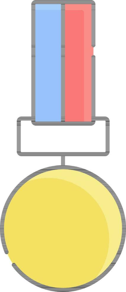 Colorful Medal Icon in Flat Style. vector