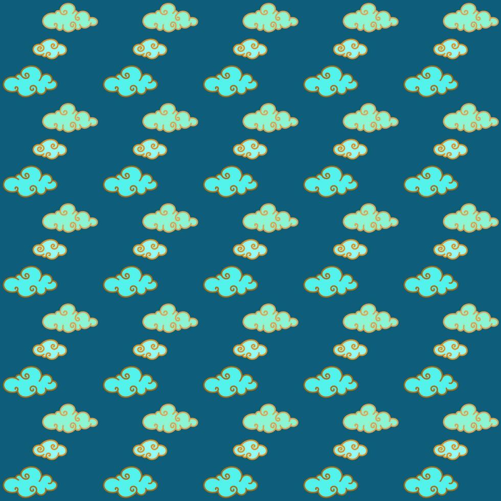 blue cloud pattern seamless background vector