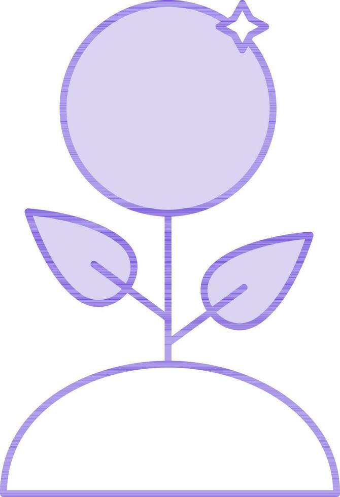 Grow Money Plant Icon In Purple And White Color. vector