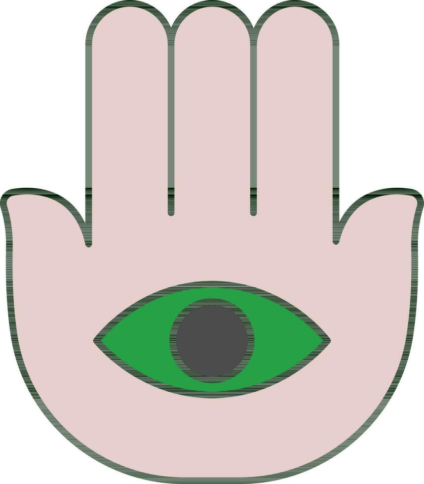 Flat Style Hamsa Hand Icon In Flat Style. vector
