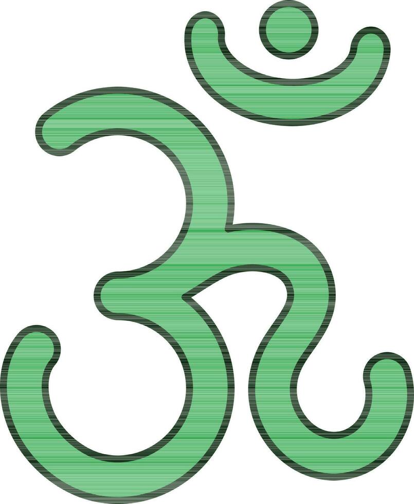 verde om símbolo o icono en blanco antecedentes. vector