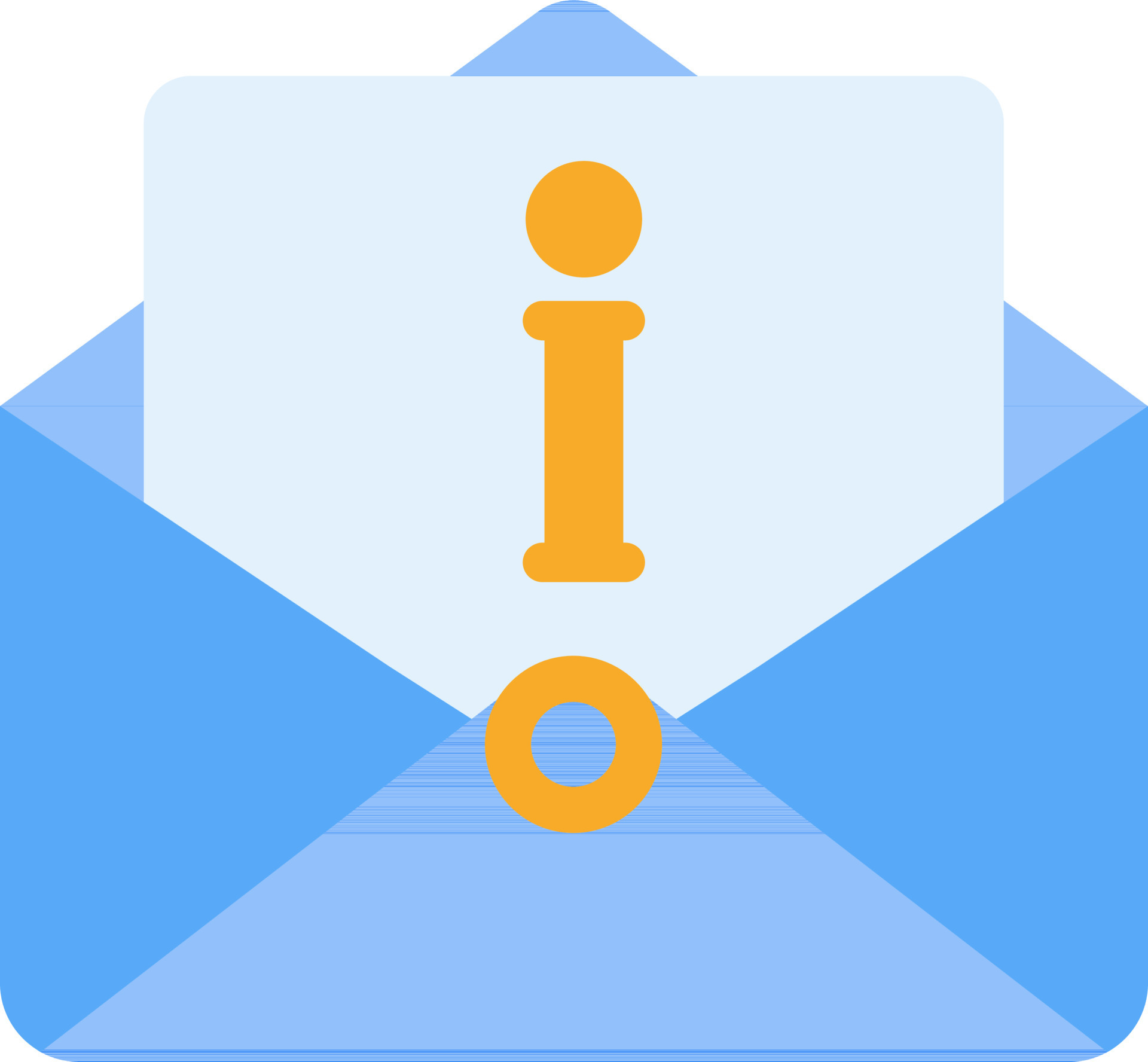 Info or Important Message Icon in Yellow and Blue Color. 24463894