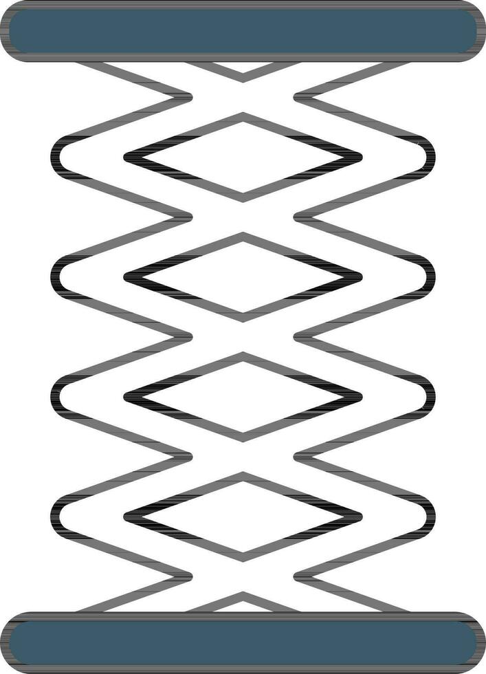 Jack Screw Stand Icon In Blue And White Color. vector