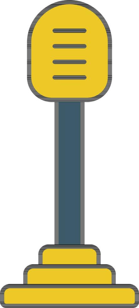 Gear Stick Icon In Blue And Yellow Color. vector